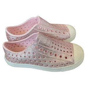 Native Kids Glitter Pink Jefferson Slip-On Sneakers
